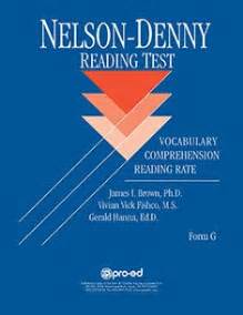 nelson-denny reading test form g test booklet package of 25|nelson denny police practice test.